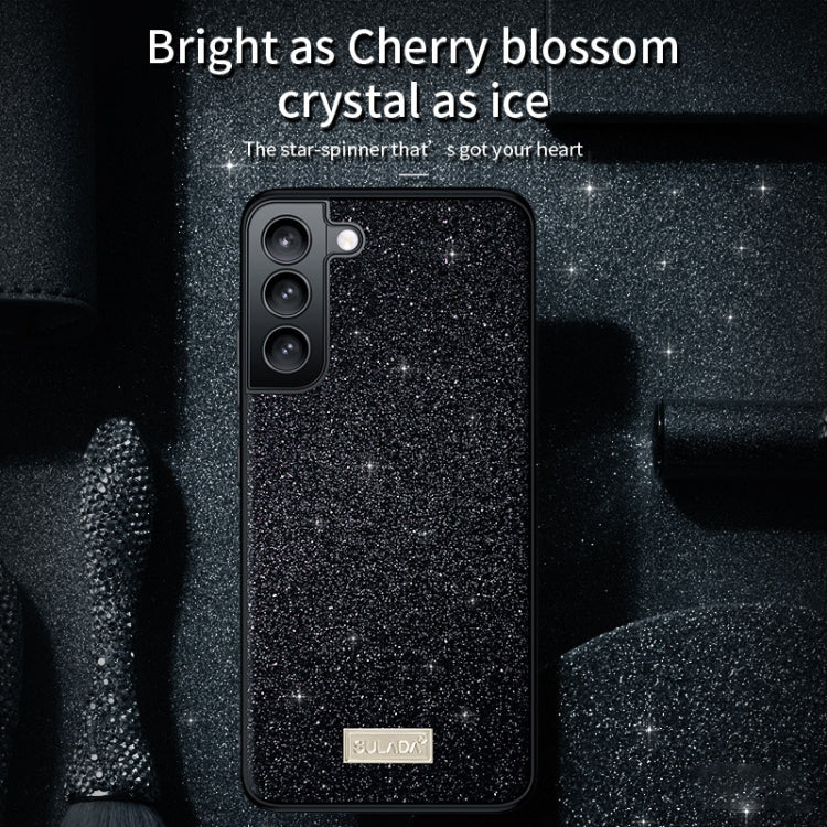 For Samsung Galaxy S24+ 5G SULADA Glittery TPU + Handmade Leather Phone Case(Black) - Galaxy S24+ 5G Cases by SULADA | Online Shopping South Africa | PMC Jewellery | Buy Now Pay Later Mobicred