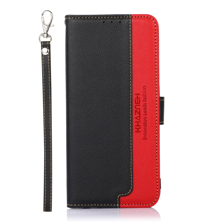 For iPhone 16 Plus KHAZNEH Litchi Texture Leather RFID Phone Case(Black) - iPhone 16 Plus Cases by PMC TechLife | Online Shopping South Africa | PMC TechLife | Buy Now Pay Later Mobicred
