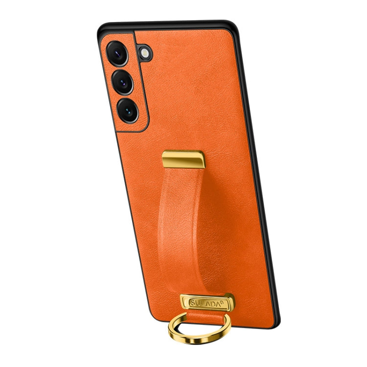 For Samsung Galaxy S24 5G SULADA PC + Leather Texture Skin Feel Shockproof Phone Case(Orange) - Galaxy S24 5G Cases by SULADA | Online Shopping South Africa | PMC Jewellery | Buy Now Pay Later Mobicred