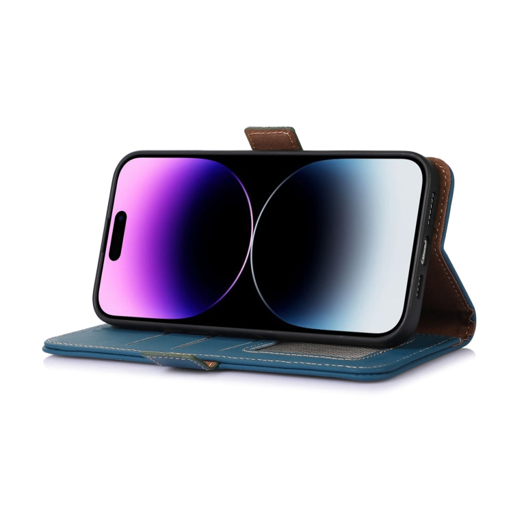 For Huawei Nova 11 Pro / Nova 11 Ultra Genuine Leather Magnetic RFID Leather Phone Case(Blue) - Huawei Cases by PMC TechLife | Online Shopping South Africa | PMC TechLife | Buy Now Pay Later Mobicred