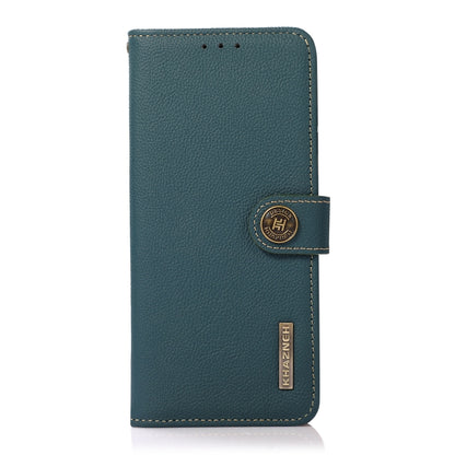 For Samsung Galaxy S24+ KHAZNEH Custer Genuine Leather RFID Phone Case(Green) - Galaxy Phone Cases by PMC Jewellery | Online Shopping South Africa | PMC Jewellery | Buy Now Pay Later Mobicred