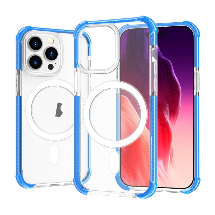 For iPhone 15 Pro Magsafe Magnetic Acrylic Shockproof Phone Case(Blue) - iPhone 15 Pro Cases by PMC Jewellery | Online Shopping South Africa | PMC Jewellery