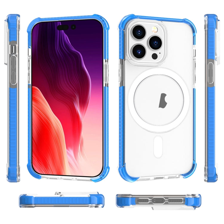 For iPhone 15 Pro Magsafe Magnetic Acrylic Shockproof Phone Case(Blue) - iPhone 15 Pro Cases by PMC Jewellery | Online Shopping South Africa | PMC Jewellery