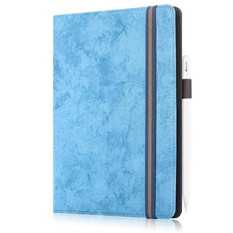 For 9-11 inch Marble Cloth Texture Horizontal Flip Universal Tablet PC Leather Case with Pen Slot & Holder(Sky Blue) - 10 - 11 inch by PMC Jewellery | Online Shopping South Africa | PMC Jewellery | Buy Now Pay Later Mobicred