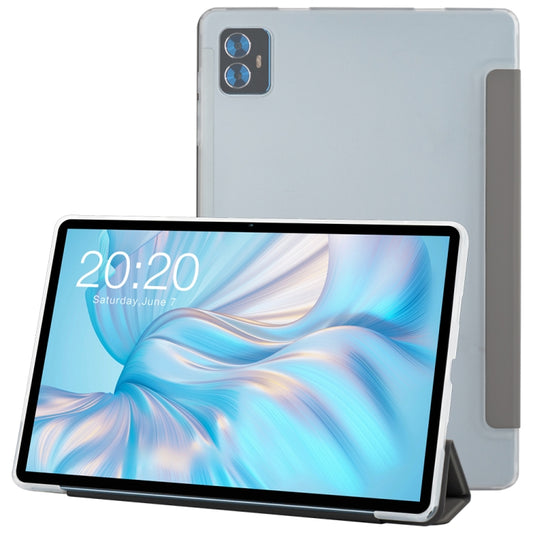 For Teclast M50 / M50 Pro / M50 HD 3-Fold Holder Folio Leather Tablet Smart Case(Grey) - Teclast by TECLAST | Online Shopping South Africa | PMC Jewellery | Buy Now Pay Later Mobicred