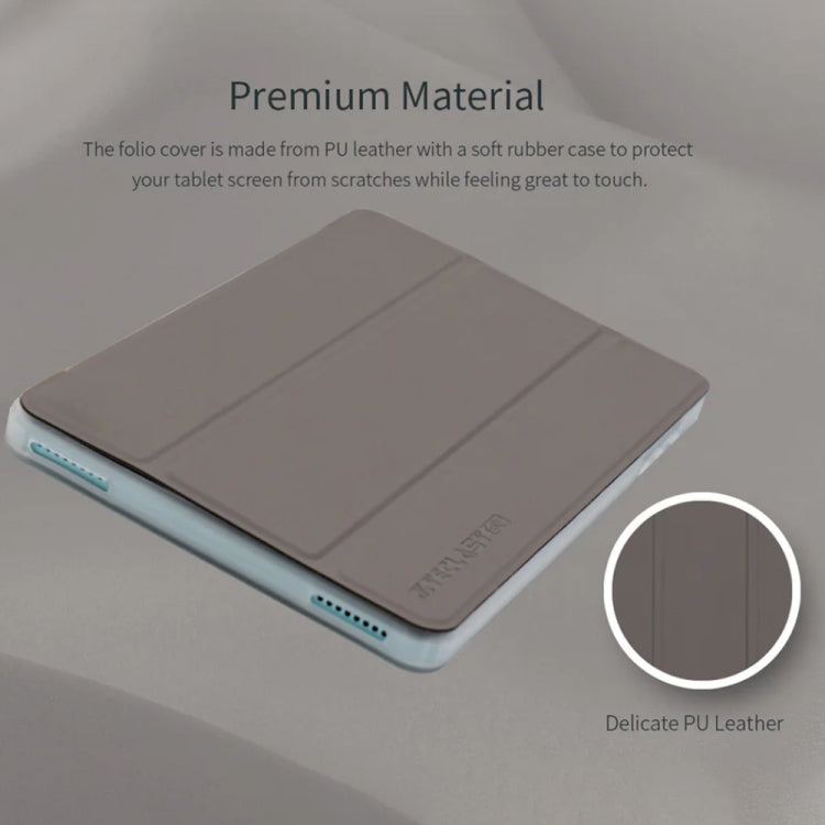 For Teclast P85T 3-Fold Holder Folio Leather Tablet Smart Case(Grey) - Teclast by TECLAST | Online Shopping South Africa | PMC TechLife | Buy Now Pay Later Mobicred