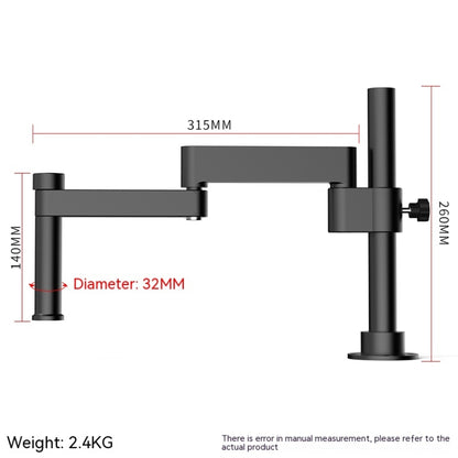 Luowei LW-017 360 Rotating Folding Lifting Microscope Universal Metal Bracket Arm - Digital Microscope by PMC Jewellery | Online Shopping South Africa | PMC Jewellery | Buy Now Pay Later Mobicred