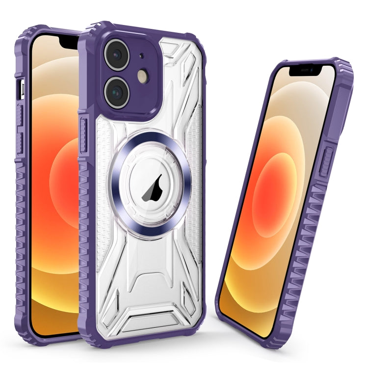 For iPhone 12 CD Texture Magsafe Phone Case(Dark Purple) - iPhone 12 / 12 Pro Cases by PMC Jewellery | Online Shopping South Africa | PMC Jewellery