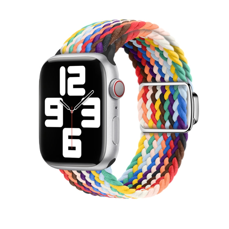 For Apple Watch Ultra 49mm Nylon Loop Magnetic Buckle Watch Band(Official Rainbow) - Watch Bands by PMC Jewellery | Online Shopping South Africa | PMC Jewellery | Buy Now Pay Later Mobicred