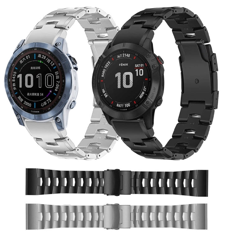 For Garmin Instinct 2 Solar Titanium Alloy Quick Release Watch Band(Black) - Watch Bands by PMC Jewellery | Online Shopping South Africa | PMC Jewellery