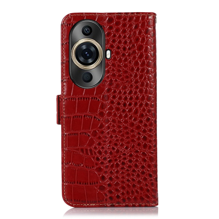 For Huawei Nova 11 Pro / 11 Ultra Crocodile Top Layer Cowhide Leather Phone Case(Red) - Huawei Cases by PMC TechLife | Online Shopping South Africa | PMC TechLife | Buy Now Pay Later Mobicred