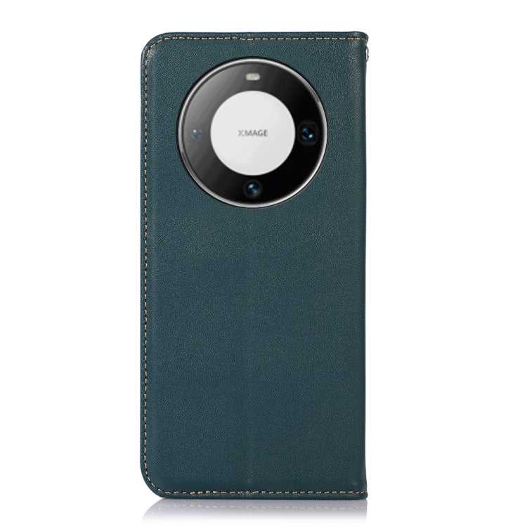 For Huawei Mate 60 Pro KHAZNEH Nappa Top Layer Cowhide Leather Phone Case(Green) - Huawei Cases by PMC TechLife | Online Shopping South Africa | PMC TechLife | Buy Now Pay Later Mobicred
