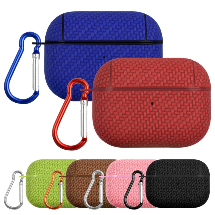 For AirPods 3 Woven Skin Texture PC TWS Earphone Protective Case(Brown) - For AirPods 3 by PMC Jewellery | Online Shopping South Africa | PMC Jewellery | Buy Now Pay Later Mobicred