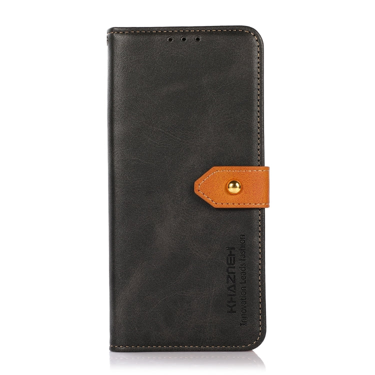 For Honor 90 KHAZNEH Dual-color Cowhide Texture Flip Leather Phone Case(Black) - Honor Cases by PMC Jewellery | Online Shopping South Africa | PMC Jewellery | Buy Now Pay Later Mobicred