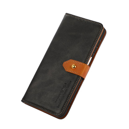 For Honor 90 KHAZNEH Dual-color Cowhide Texture Flip Leather Phone Case(Black) - Honor Cases by PMC Jewellery | Online Shopping South Africa | PMC Jewellery | Buy Now Pay Later Mobicred