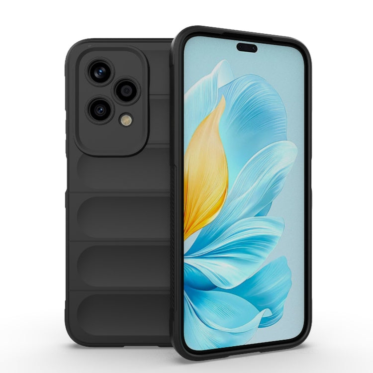 For Honor 200 Lite Global Magic Shield TPU + Flannel Phone Case(Black) - Honor Cases by PMC TechLife | Online Shopping South Africa | PMC TechLife | Buy Now Pay Later Mobicred