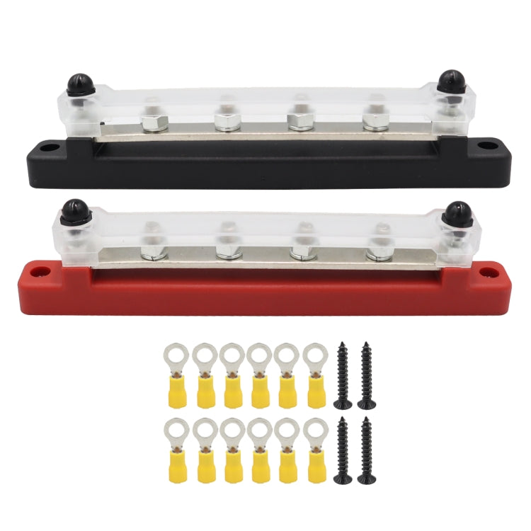 CP-3125 1 Pair RV Yacht 150A High Current Single-row 4-way Busbar with 12pcs Terminals - Booster Cable & Clip by PMC Jewellery | Online Shopping South Africa | PMC Jewellery | Buy Now Pay Later Mobicred