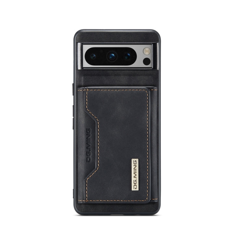 For Google Pixel 8 Pro DG.MING M2 Series 3-Fold Multi Card Bag + Magnetic Phone Case(Black) - Google Cases by DG.MING | Online Shopping South Africa | PMC Jewellery | Buy Now Pay Later Mobicred