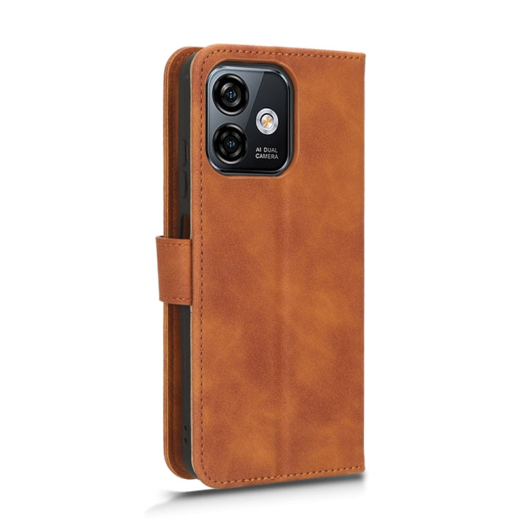 For Ulefone Note 16 Pro Skin Feel Magnetic Flip Leather Phone Case(Brown) - Ulefone Cases by PMC Jewellery | Online Shopping South Africa | PMC Jewellery | Buy Now Pay Later Mobicred