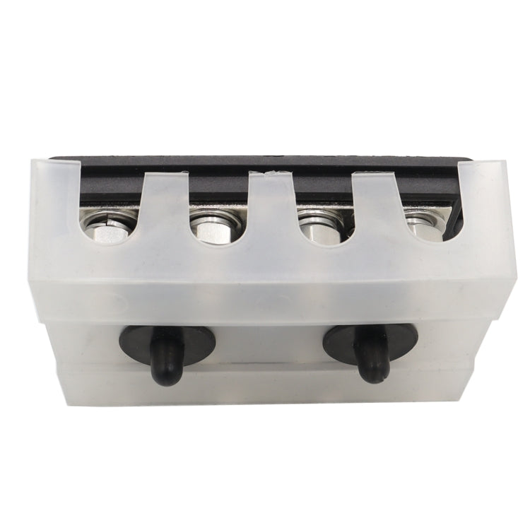 CP-3157 M10 RV Modified Yacht Double-row 4-way Busbar with Dust Cover - Booster Cable & Clip by PMC Jewellery | Online Shopping South Africa | PMC Jewellery | Buy Now Pay Later Mobicred