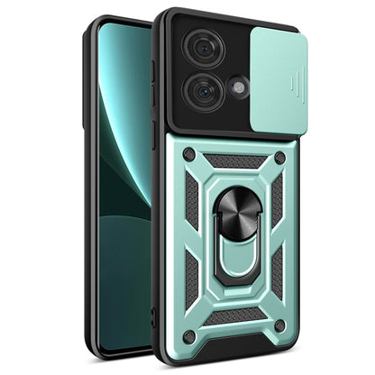 For Motorola Edge 40 Neo 5G Sliding Camera Cover Design TPU Hybrid PC Phone Case(Mint Green) - Motorola Cases by PMC Jewellery | Online Shopping South Africa | PMC Jewellery | Buy Now Pay Later Mobicred