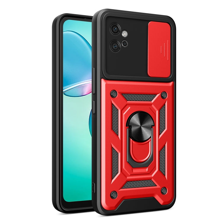 For Motorola Moto G32 Sliding Camera Cover Design TPU Hybrid PC Phone Case(Red) - Motorola Cases by PMC Jewellery | Online Shopping South Africa | PMC Jewellery | Buy Now Pay Later Mobicred