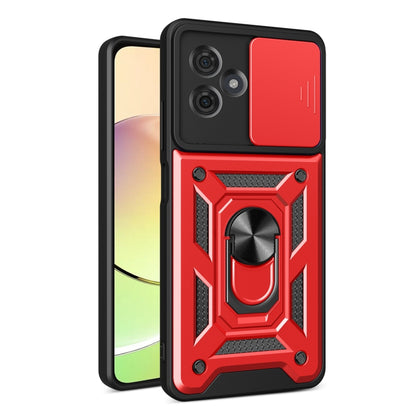 For Motorola Moto G54 5G EU Sliding Camera Cover Design TPU Hybrid PC Phone Case(Red) - Motorola Cases by PMC Jewellery | Online Shopping South Africa | PMC Jewellery | Buy Now Pay Later Mobicred