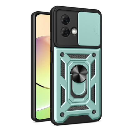 For Motorola Moto G84 Sliding Camera Cover Design TPU Hybrid PC Phone Case(Mint Green) - Motorola Cases by PMC Jewellery | Online Shopping South Africa | PMC Jewellery | Buy Now Pay Later Mobicred