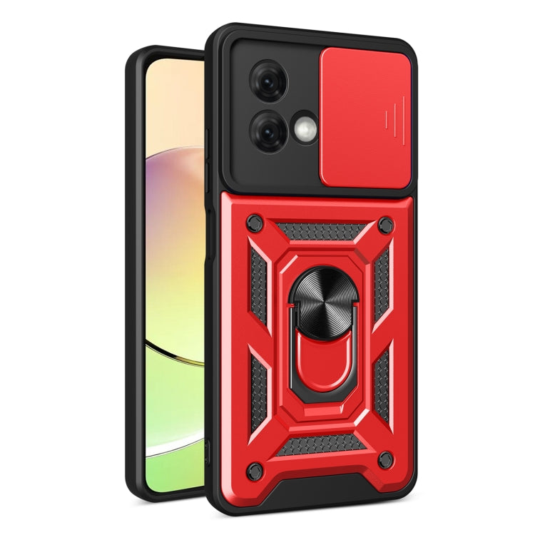 For Motorola Moto G84 Sliding Camera Cover Design TPU Hybrid PC Phone Case(Red) - Motorola Cases by PMC Jewellery | Online Shopping South Africa | PMC Jewellery | Buy Now Pay Later Mobicred