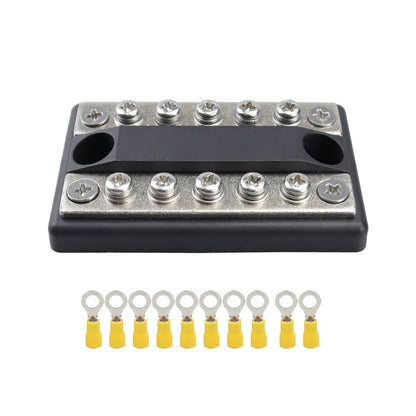 CP-4002 100A 48V RV Yacht Modified Double Row 5-way Busbar with 10pcs Terminals - Booster Cable & Clip by PMC Jewellery | Online Shopping South Africa | PMC Jewellery | Buy Now Pay Later Mobicred