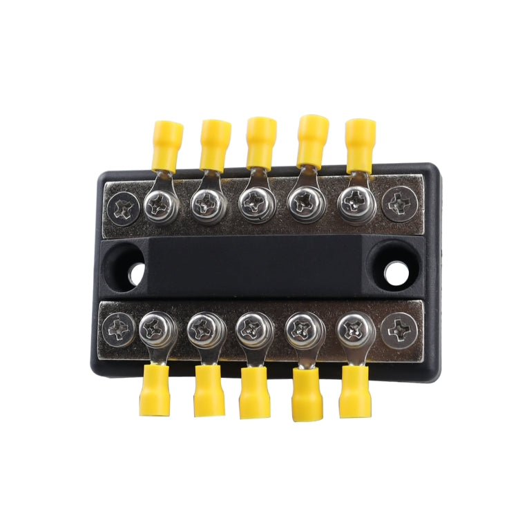 CP-4002 100A 48V RV Yacht Modified Double Row 5-way Busbar with 10pcs Terminals - Booster Cable & Clip by PMC Jewellery | Online Shopping South Africa | PMC Jewellery | Buy Now Pay Later Mobicred