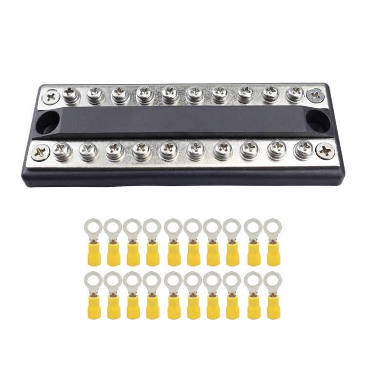 CP-4051 100A 48V RV Yacht Modified Double Row 10-way Busbar with 20pcs Terminals - Booster Cable & Clip by PMC Jewellery | Online Shopping South Africa | PMC Jewellery | Buy Now Pay Later Mobicred