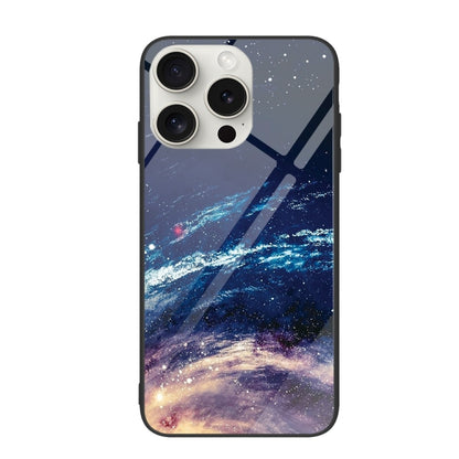 For iPhone 16 Pro Max Colorful Painted Glass Phone Case(Starry Sky) - iPhone 16 Pro Max Cases by PMC Jewellery | Online Shopping South Africa | PMC Jewellery | Buy Now Pay Later Mobicred