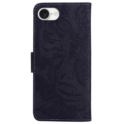 For iPhone SE 2024 Tiger Embossing Pattern Leather Phone Case(Black) - More iPhone Cases by PMC Jewellery | Online Shopping South Africa | PMC Jewellery | Buy Now Pay Later Mobicred