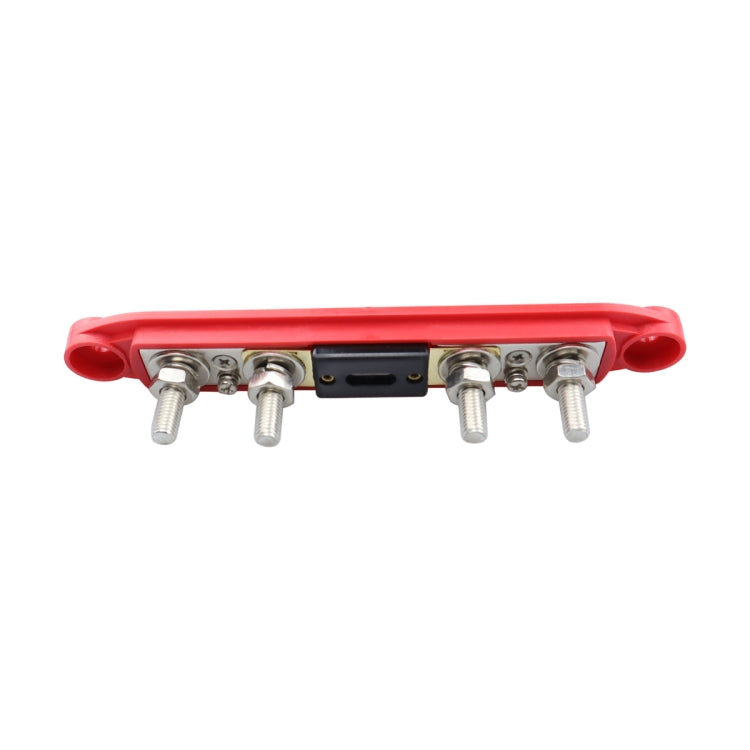 CP-4124-02 RV Yacht M8 Single Row 4-way Power Distribution Block Busbar with Cover with 300A Fuse - Booster Cable & Clip by PMC Jewellery | Online Shopping South Africa | PMC Jewellery | Buy Now Pay Later Mobicred