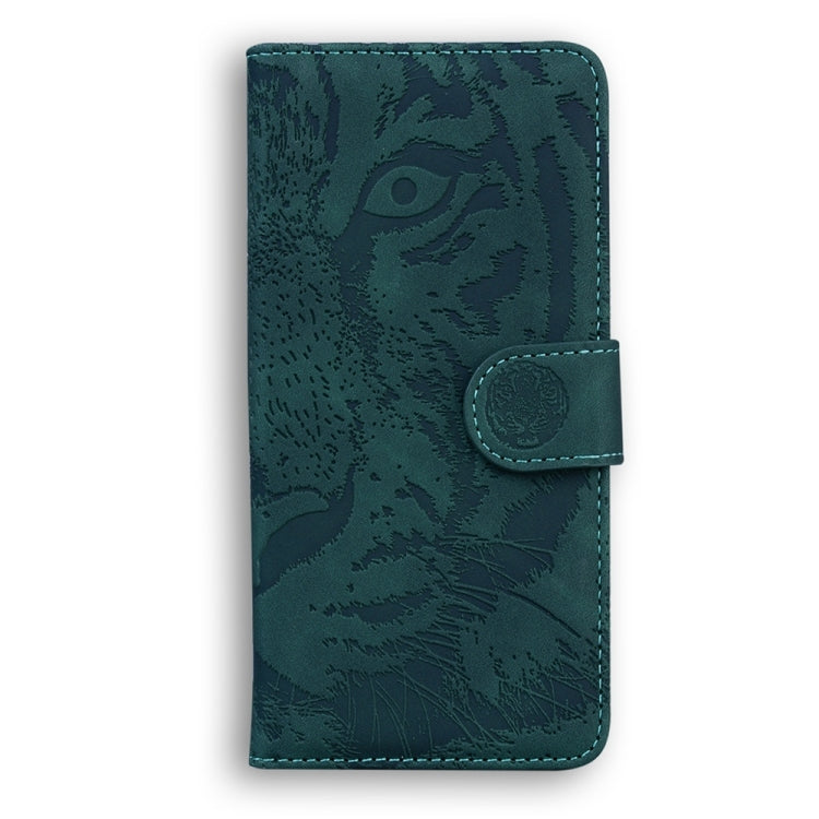 For Motorola Edge 2024 Tiger Embossing Pattern Leather Phone Case(Green) - Motorola Cases by PMC Jewellery | Online Shopping South Africa | PMC Jewellery | Buy Now Pay Later Mobicred