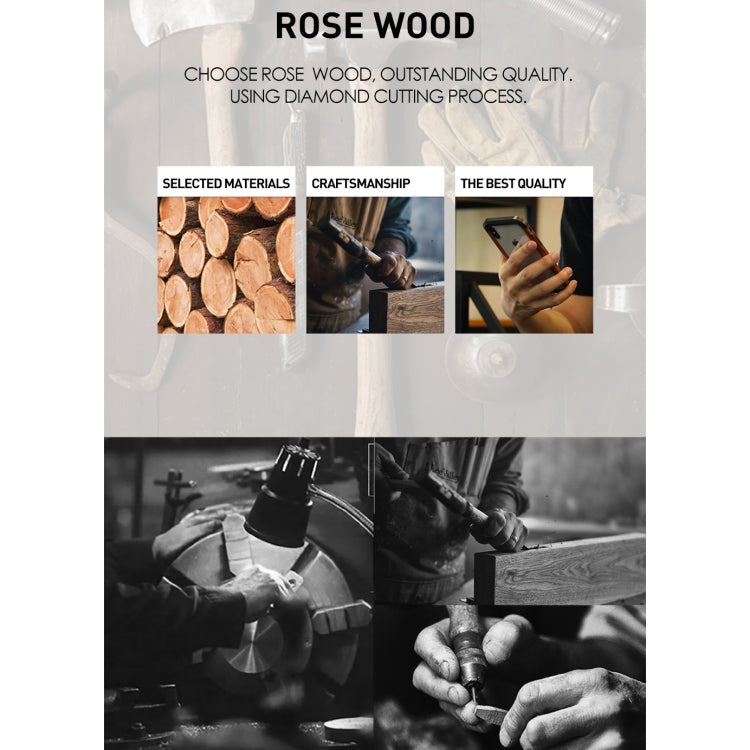 For iPhone XR R-JUST Metal + Wood Frame Protective Case - More iPhone Cases by R-JUST | Online Shopping South Africa | PMC TechLife | Buy Now Pay Later Mobicred