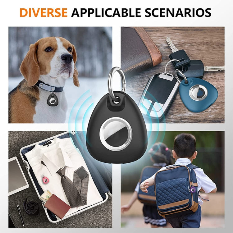 2pcs Waterproof Anti-drop Anti-lost Tracker Positioning TPU Protective Case for AirTag(Black) - Other by PMc TechLife | Online Shopping South Africa | PMc TechLife | Buy Now Pay Later Mobicred