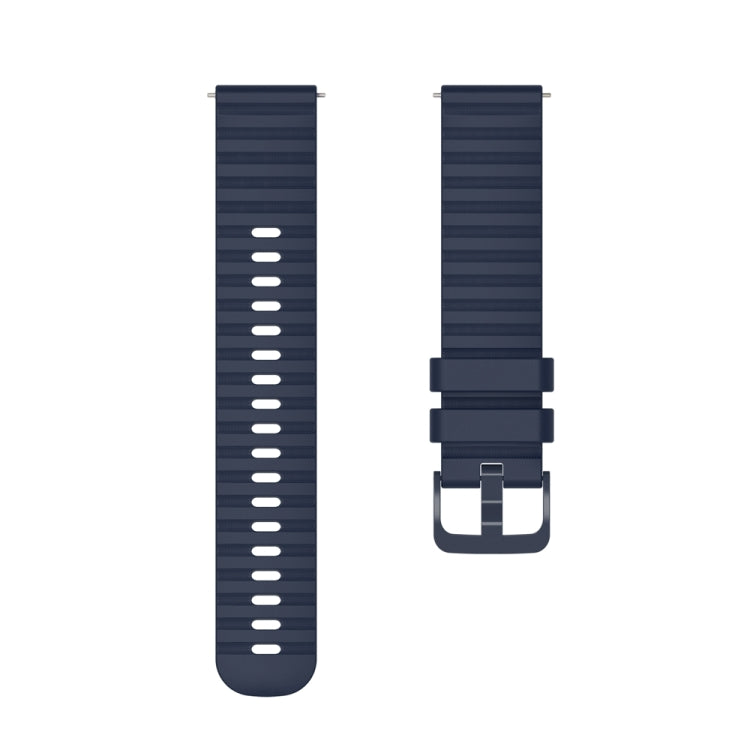 For Huawei Watch 4 / 4 Pro Wavy Dot Pattern Solid Color Silicone Watch Band(Navy Blue) - Watch Bands by PMC TechLife | Online Shopping South Africa | PMC TechLife