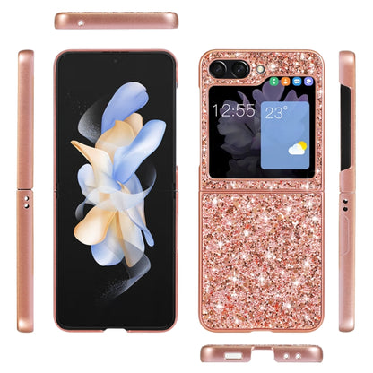 For Samsung Galaxy Z Flip5 5G Glitter Powder Shockproof TPU Phone Case(Gold) - Galaxy Z Flip5 Cases by PMC Jewellery | Online Shopping South Africa | PMC Jewellery