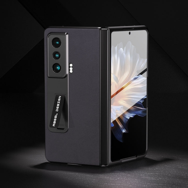 For Honor Magic Vs ABEEL Haze Texture PU Phone Case(Black) - Honor Cases by PMC TechLife | Online Shopping South Africa | PMC TechLife | Buy Now Pay Later Mobicred