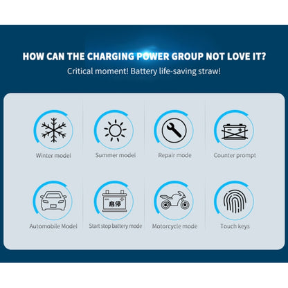 ANHTCzyx 12V 8A  / 24V 4A Automobile Battery Charger Motorcycle Battery Repair Type AGM(UK Plug) - Battery Charger by PMC Jewellery | Online Shopping South Africa | PMC Jewellery | Buy Now Pay Later Mobicred