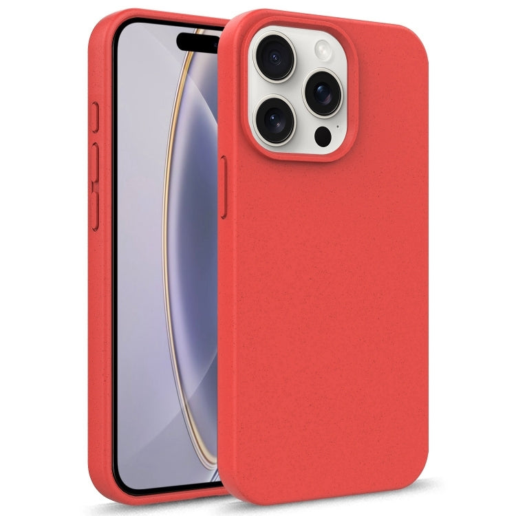 For iPhone 16 Pro Max Starry Series Shockproof Straw Material + TPU Protective Case(Red) - iPhone 16 Pro Max Cases by PMC TechLife | Online Shopping South Africa | PMC TechLife | Buy Now Pay Later Mobicred