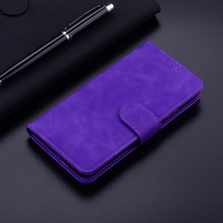 For iPhone SE 2024 Skin Feel Pure Color Flip Leather Phone Case(Purple) - More iPhone Cases by PMC Jewellery | Online Shopping South Africa | PMC Jewellery | Buy Now Pay Later Mobicred