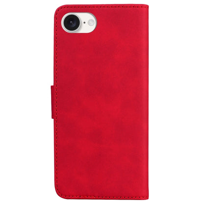 For iPhone SE 2024 Skin Feel Pure Color Flip Leather Phone Case(Red) - More iPhone Cases by PMC Jewellery | Online Shopping South Africa | PMC Jewellery | Buy Now Pay Later Mobicred