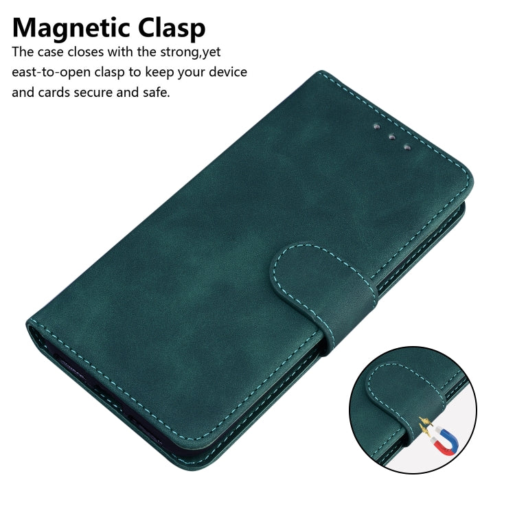 For iPhone SE 2024 Skin Feel Pure Color Flip Leather Phone Case(Green) - More iPhone Cases by PMC Jewellery | Online Shopping South Africa | PMC Jewellery | Buy Now Pay Later Mobicred