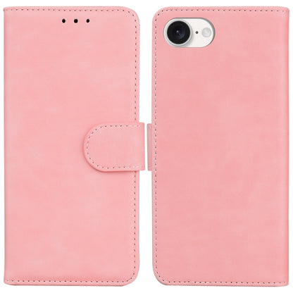 For iPhone SE 2024 Skin Feel Pure Color Flip Leather Phone Case(Pink) - More iPhone Cases by PMC Jewellery | Online Shopping South Africa | PMC Jewellery | Buy Now Pay Later Mobicred