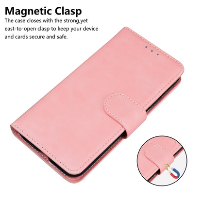 For iPhone SE 2024 Skin Feel Pure Color Flip Leather Phone Case(Pink) - More iPhone Cases by PMC Jewellery | Online Shopping South Africa | PMC Jewellery | Buy Now Pay Later Mobicred