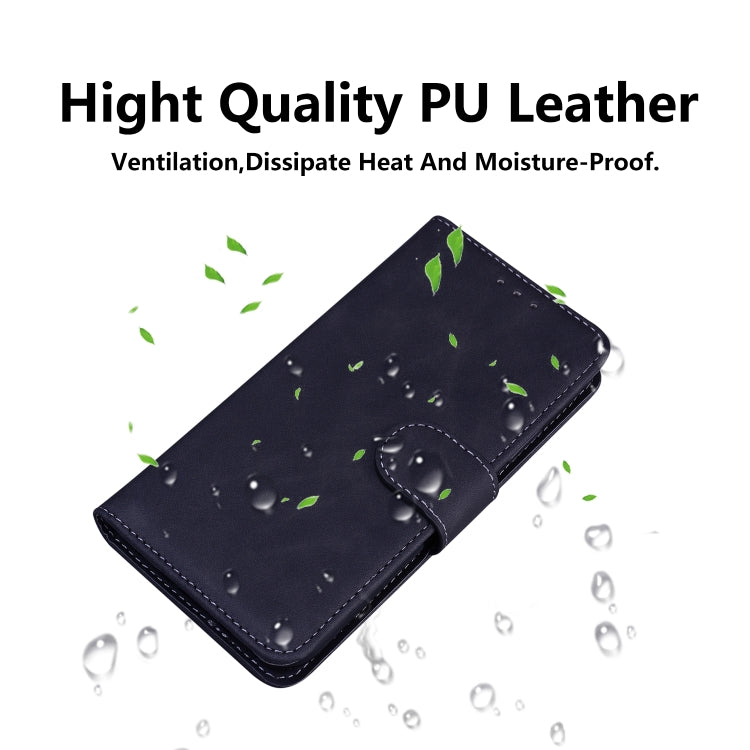 For iPhone SE 2024 Skin Feel Pure Color Flip Leather Phone Case(Black) - More iPhone Cases by PMC Jewellery | Online Shopping South Africa | PMC Jewellery | Buy Now Pay Later Mobicred