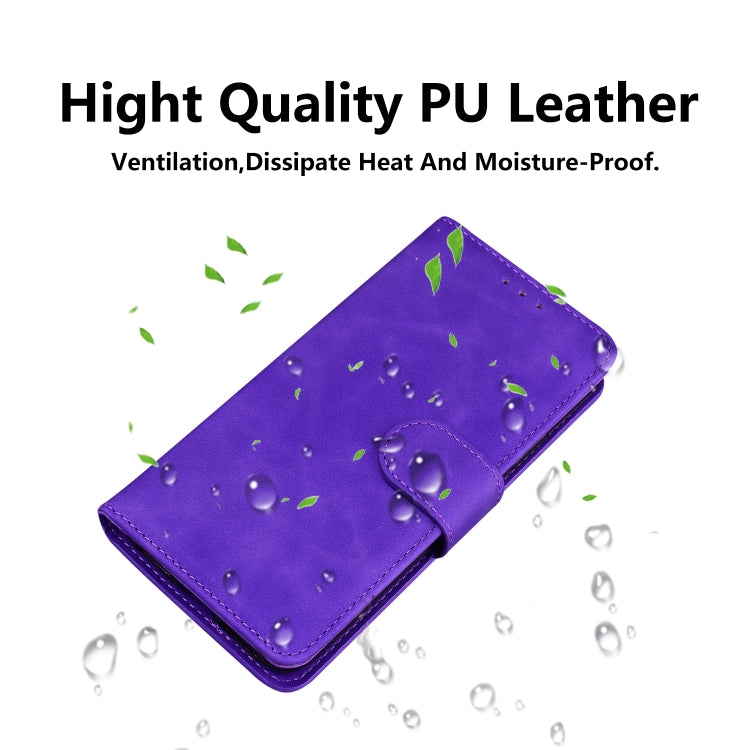 For iPhone 16 Pro Max Skin Feel Pure Color Flip Leather Phone Case(Purple) - iPhone 16 Pro Max Cases by PMC Jewellery | Online Shopping South Africa | PMC Jewellery | Buy Now Pay Later Mobicred